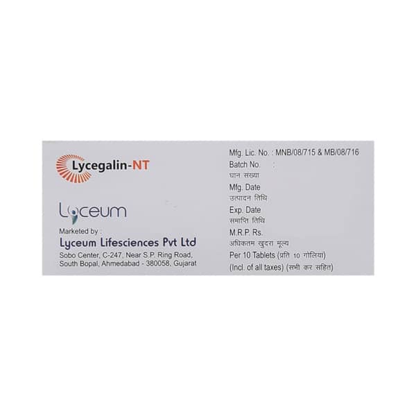 Lycegalin Nt Strip Of 10 Tablets