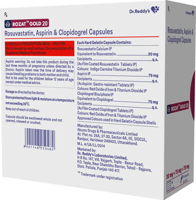 Rozat Gold 20mg Strip Of 15 Capsules