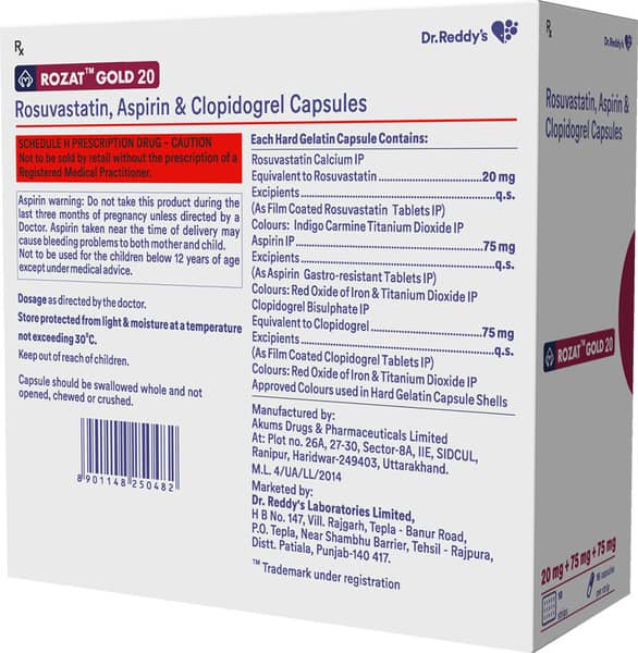 Rozat Gold 20mg Strip Of 15 Capsules