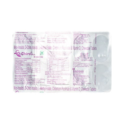 D Chiro Plus Strawberry Flavour Strip Of 10 Chewable Tablets