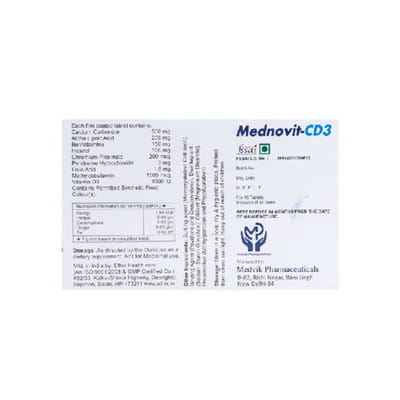 Mednovit Cd3 Strip Of 10 Tablets