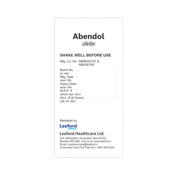 Abendol Bottle Of 10ml Suspension