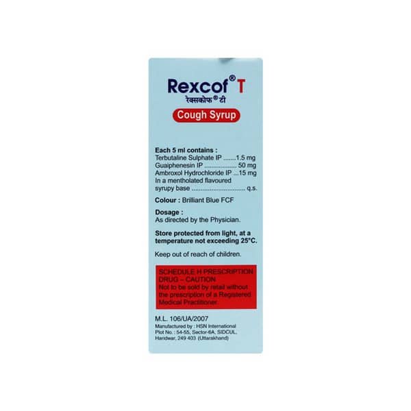 Rexcof T Bottle Of 100ml Syrup