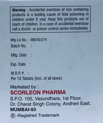 Scor Hb Strip Of 10 Tablets