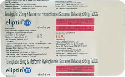 Eliptin M Strip Of 15 Tablets
