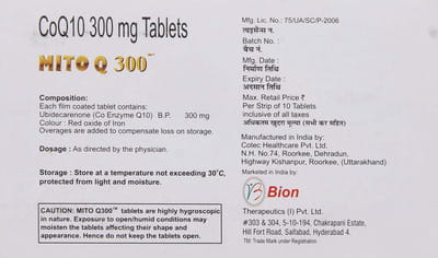 Mito Q 300mg Strip Of 10 Tablets