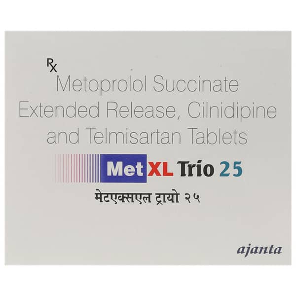 Met Xl Trio 25mg Strip Of 15 Tablets