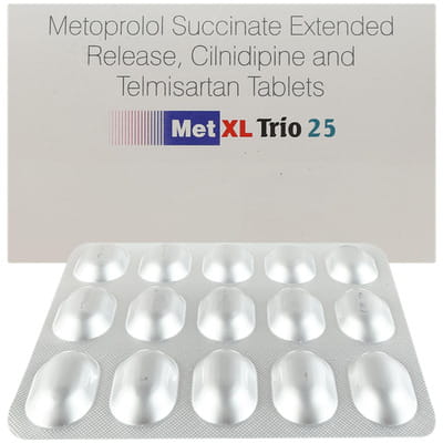 Met Xl Trio 25mg Strip Of 15 Tablets