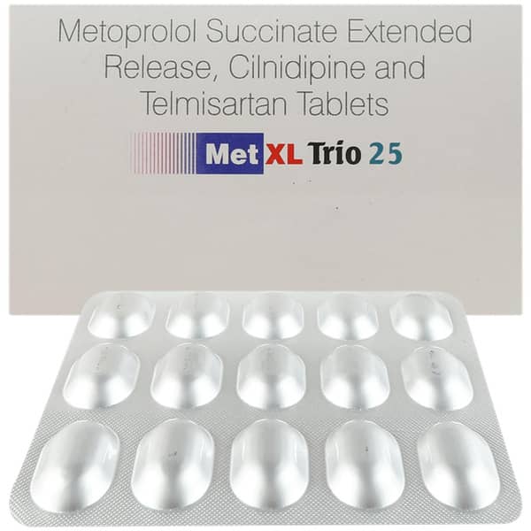 Met Xl Trio 25mg Strip Of 15 Tablets