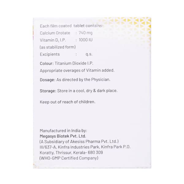 Orotate 3D Strip Of 15 Tablets