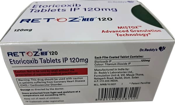 Retoz Neo 120Mg Strip Of 10 Tablets