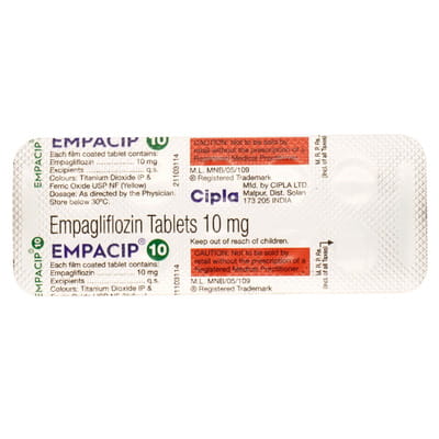 Empacip 10mg Strip Of 10 Tablets