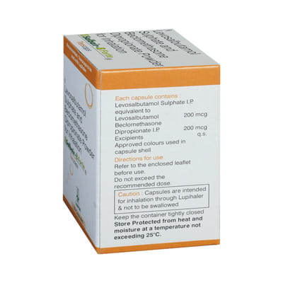 Salbair B Forte Transcaps 200/200mcg Bottle Of 30 Capsules