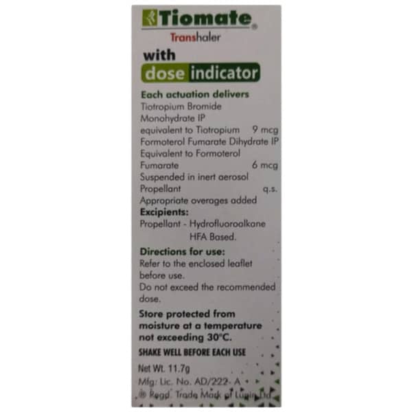 Tiomate Hfa 180Md Box Of 11.7Gm Transhaler