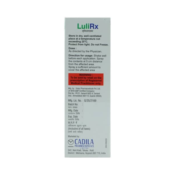 Lulirx 1% Bottle Of 50ml Spray