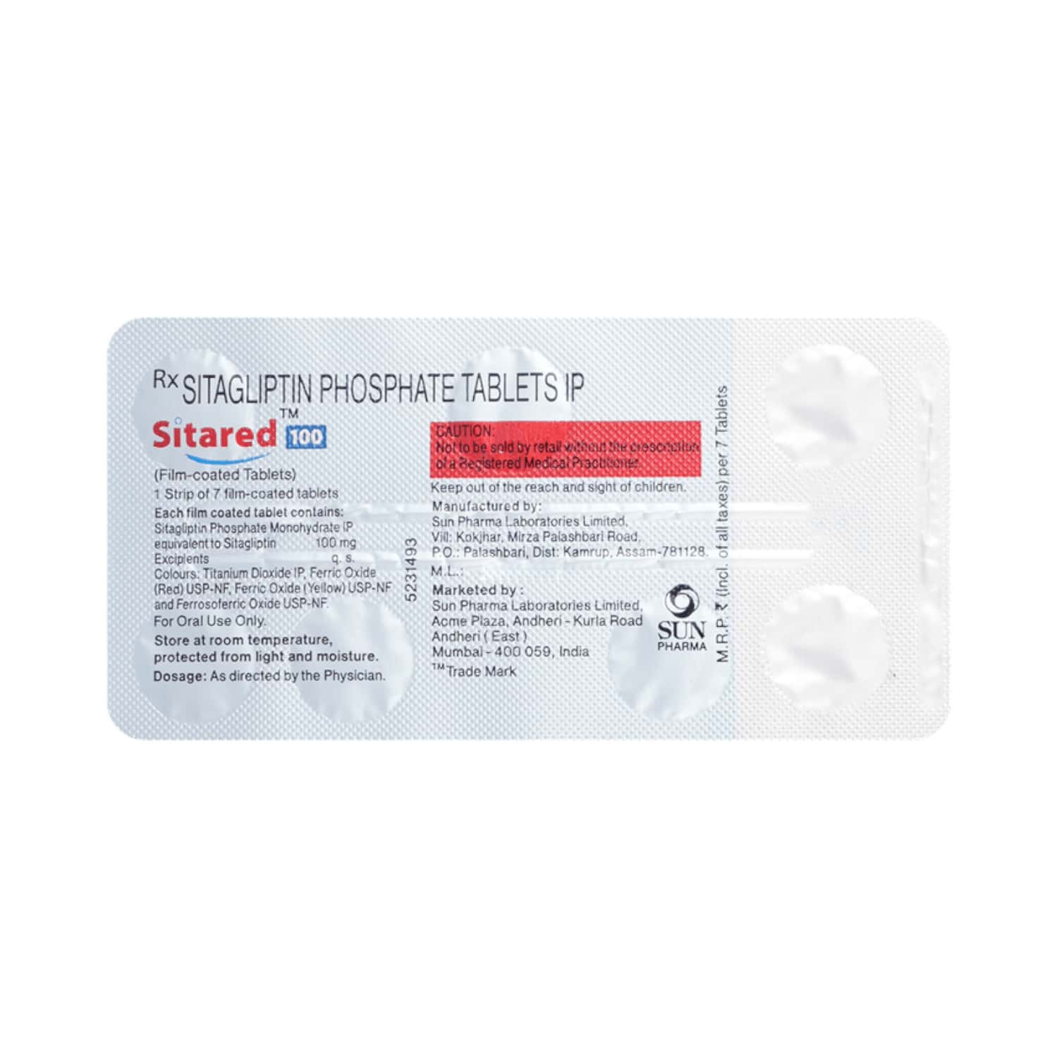 Sitered Sitared 100 MG Tablet (10): Uses, Side Effects, Price & Dosage | PharmEasy