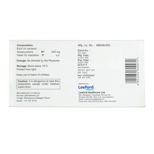 Mucoend 200Mg Ampoule Of 2Ml Injection