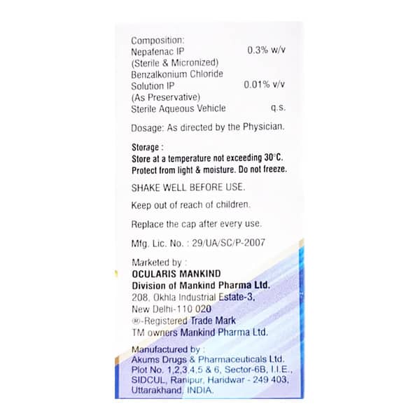 Nepastar Od Bottle Of 3Ml Eye Drops