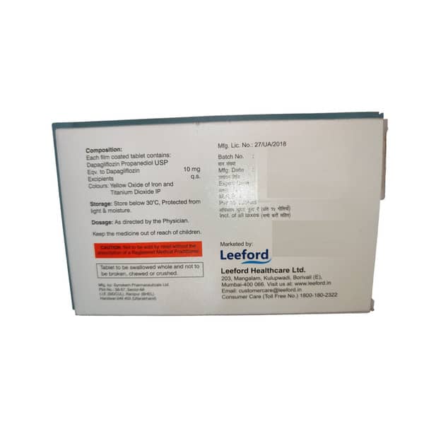 Dapaford 10mg Strip Of 15 Tablets