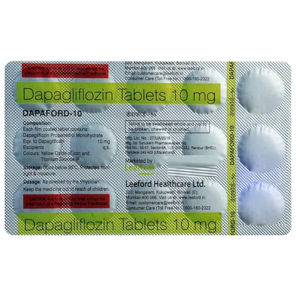 Dapaford 10mg Strip Of 15 Tablets