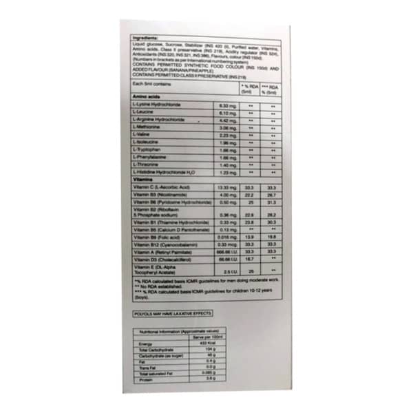 Best 22 Plus Banana And Pineapple Flavour Bottle Of 200ml Syrup