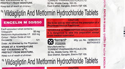 Encelin M 50/850mg Strip Of 10 Tablets
