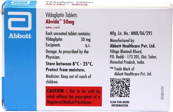 Abvida 50mg Strip Of 15 Tablets