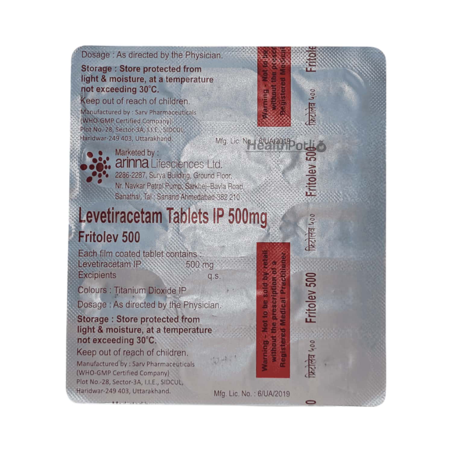 fritolev 500mg tablets