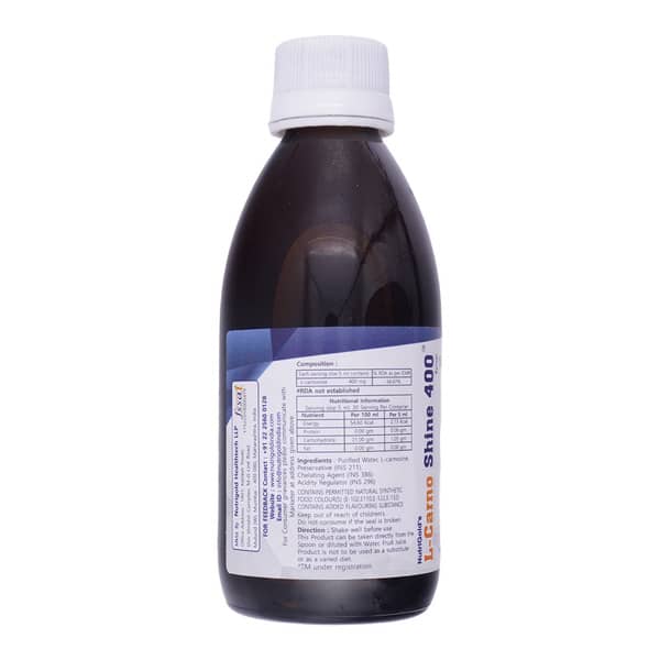 L Carno Shine 400Mg Bottle Of 150Ml Syrup