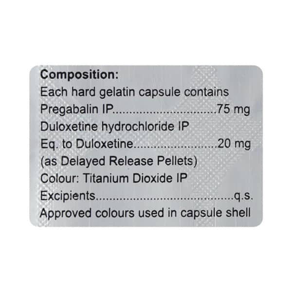 Nervmax D 75/20mg Strip Of 10 Capsules