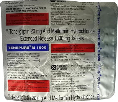 Tenepure M 1000mg Strip Of 15 Tablets