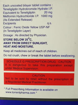 Tenepure M 1000mg Strip Of 15 Tablets