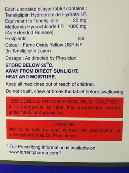 Tenepure M 1000mg Strip Of 15 Tablets