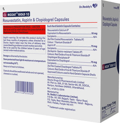 Rozat Gold 10mg Strip Of 15 Capsules