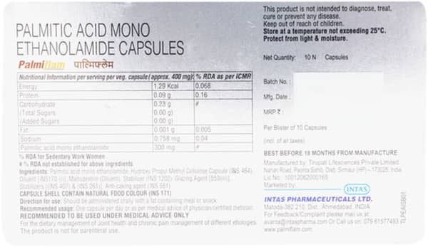 Palmiflam Strip Of 10 Capsules