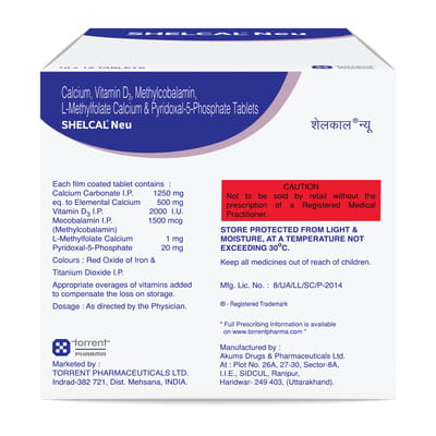 Shelcal Neu Strip Of 15 Tablets