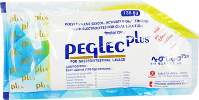Peglec Plus Mixed Fruit And Orange Flavour Sachet Of 136.8gm Powder