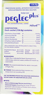 Peglec Plus Mixed Fruit And Orange Flavour Sachet Of 136.8gm Powder