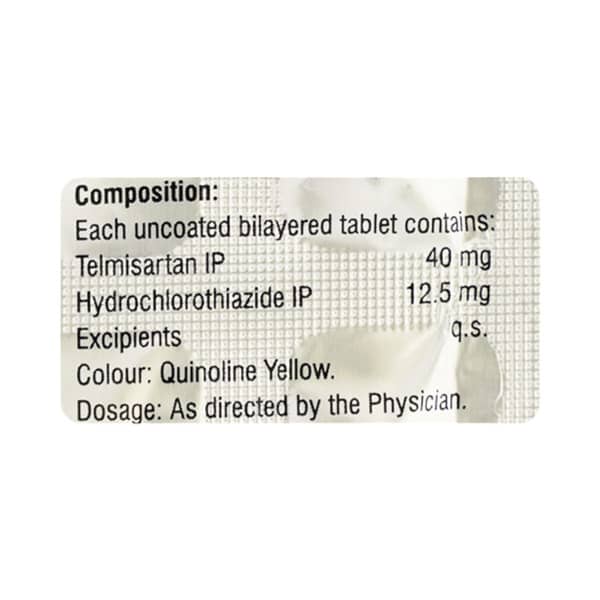 Telmiget H 40/12.5mg Strip Of 10 Tablets