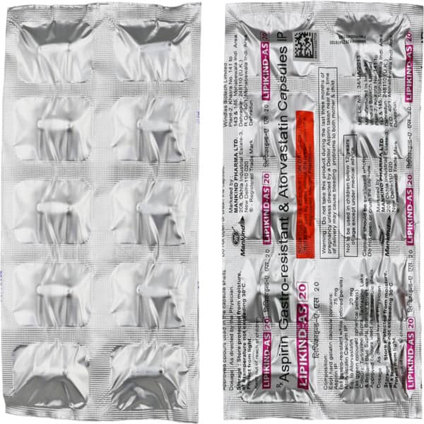 Lipikind As 20/75mg Strip Of 10 Capsules
