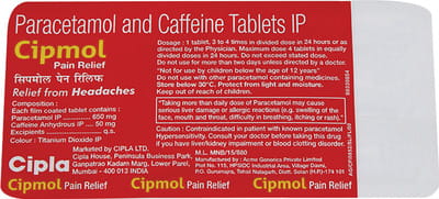 Cipmol Pain Relief Strip Of 10 Tablets
