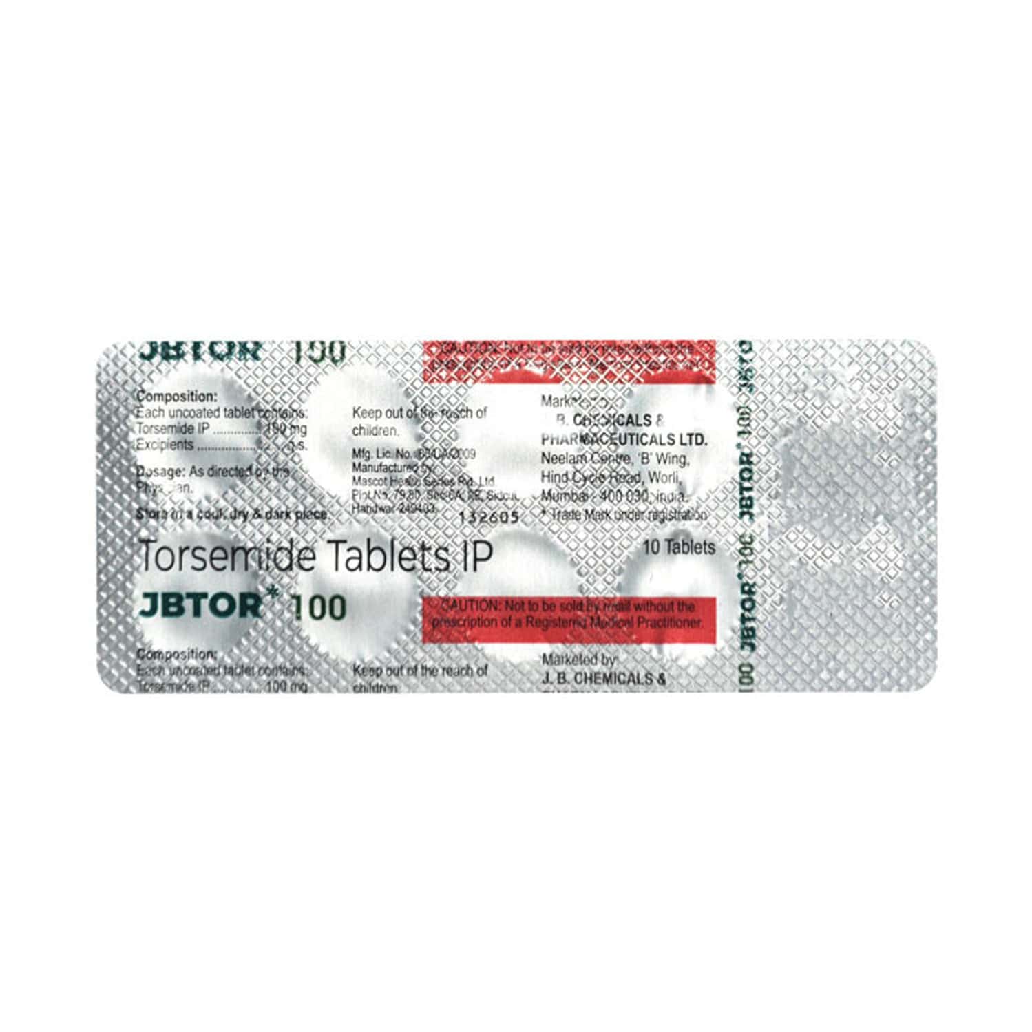 Jbtor 100 MG Tablet (10): Uses, Side Effects, Price & Dosage | PharmEasy