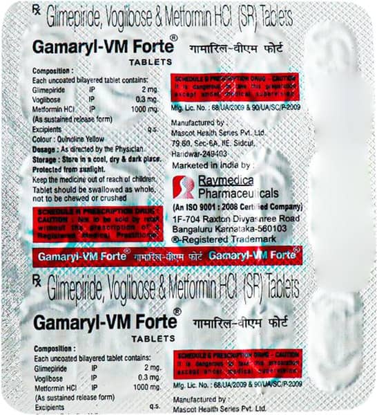 Gamaryl Vm Forte Strip Of 15 Tablets