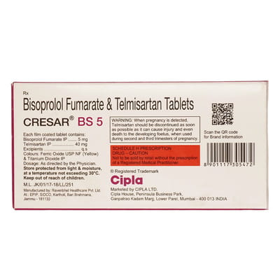 Cresar Bs 5mg Strip Of 10 Tablets