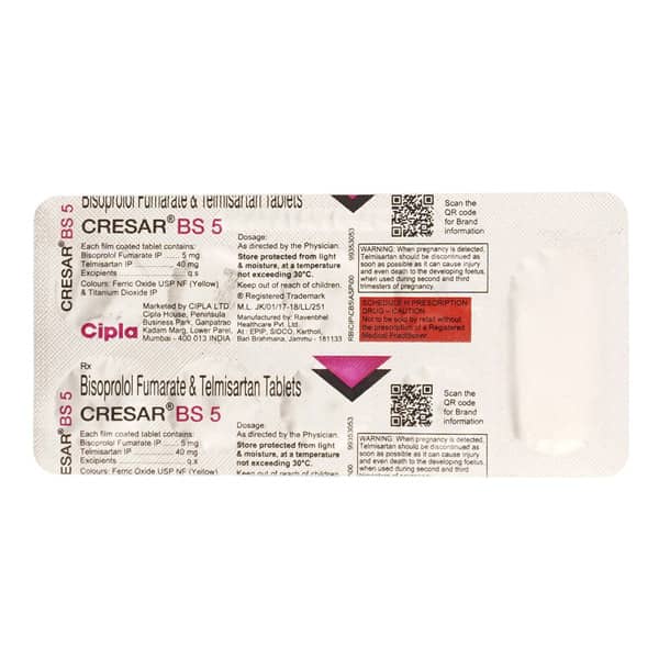 Cresar Bs 5Mg Strip Of 10 Tablets