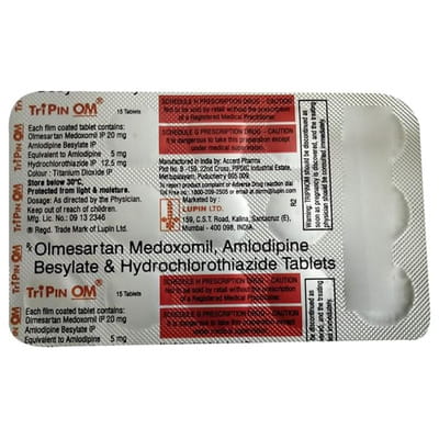 Tripin Om 20mg Strip Of 15 Tablets
