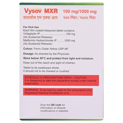 Vysov Mxr 100/1000mg Strip Of 15 Tablets