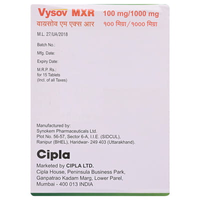 Vysov Mxr 100/1000mg Strip Of 15 Tablets