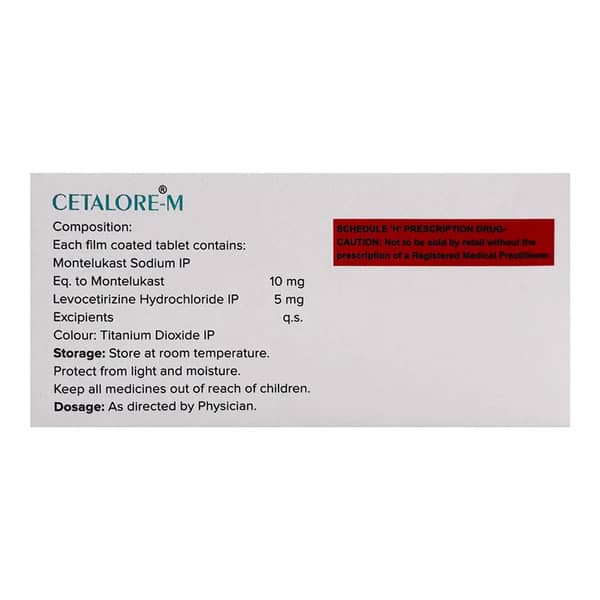 Cetalore M 10/5Mg Strip Of 10 Tablets