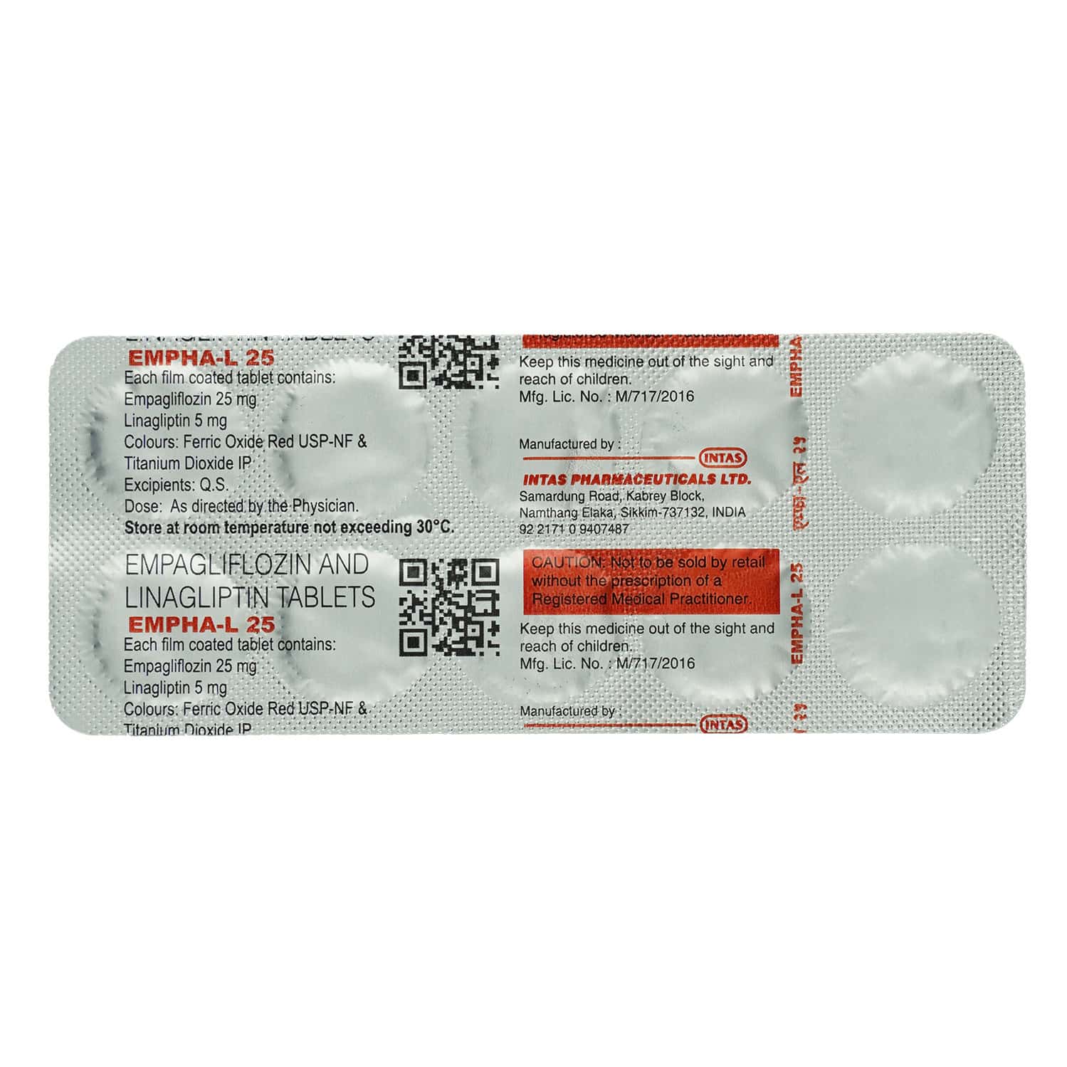 Empha L 25mg Strip Of 10 Tablets: Uses, Side Effects, Price & Dosage ...